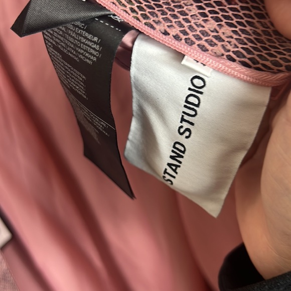 (SOLD)STAND STUDIO Faustine Long Coat Pink Faux Snake - Picture 12 of 13